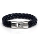 21cm Genuine leather  Woven bracelet