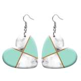 10 styles love resin pattern stainless steel Painted Heart earrings
