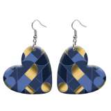 10 styles love resin Blue Pretty  pattern stainless steel Painted Heart earrings