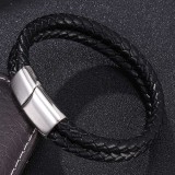 21cm Genuine leather  Woven bracelet