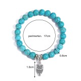 Natural stone turquoise elastic bracelet