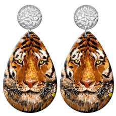 20 styles cactus Tiger horse  Acrylic Painted stainless steel Water drop earrings