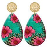 20 styles Flower Butterfly  Acrylic Painted stainless steel Water drop earrings