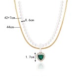 Mother's Day gift pearl love pendant necklace