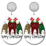 20 styles love Christmas  Acrylic Painted stainless steel Water drop earrings