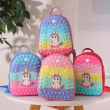 Unicorn Silicone Backpack Decompression Rodenticide Pioneer Bag fit 20mm snaps chunks Snaps button jewelry wholesale