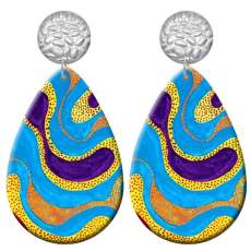 20 styles peacock Pretty  pattern  Acrylic Painted stainless steel Water drop earrings