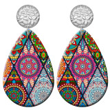 20 styles peacock Pretty  pattern  Acrylic Painted stainless steel Water drop earrings