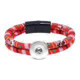 20MM Snaps button jewelry wholesale Ethnic style bracelet Bohemian style fabric multi-color woven bracelet