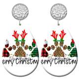 20 styles love Christmas  Acrylic Painted stainless steel Water drop earrings