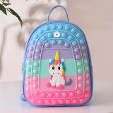 Unicorn Silicone Backpack Decompression Rodenticide Pioneer Bag fit 20mm snaps chunks Snaps button jewelry wholesale