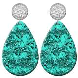 20 styles Pretty pattern  Acrylic Painted stainless steel Water drop earrings