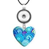 10 styles Color spiral pattern resin Painted Metal Pendant  20MM Snaps button jewelry wholesale