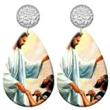 20 styles Faith Cross  Acrylic Painted stainless steel Water drop earrings