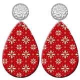 20 styles Christmas Deer snowflake  Acrylic Painted stainless steel Water drop earrings