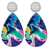 20 styles Pretty pattern  Acrylic Painted stainless steel Water drop earrings