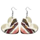 10 styles love resin  pattern stainless steel Painted Heart earrings