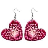 10 styles love pattern resin Flower pattern stainless steel Painted Heart earrings