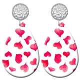 20 styles love Flower  bird Acrylic Painted stainless steel Water drop earrings