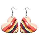 10 styles love resin  pattern stainless steel Painted Heart earrings
