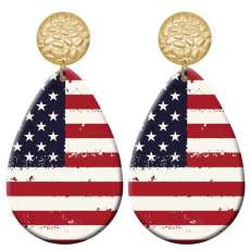 20 styles Baseball  basketball Volleyball  Flag  Acrylic Painted stainless steel Water drop earrings