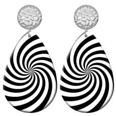 20 styles Pretty pattern  Acrylic Painted stainless steel Water drop earrings