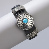 Woven bracelet Turquoise alloy accessories adjustable bracelet