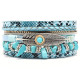 Feather rubble multi-layer leather bracelet