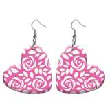 10 styles love resin Flower pattern stainless steel Painted Heart earrings