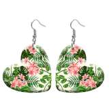10 styles love pattern resin Flower pattern stainless steel Painted Heart earrings