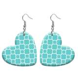 10 styles love resin Blue pattern stainless steel Painted Heart earrings
