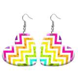 10 styles love resin Colorful pattern stainless steel Painted Heart earrings