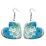 10 styles love resin Colorful  pattern stainless steel Painted Heart earrings