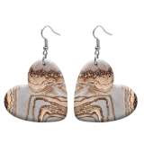 10 styles love resin marble pattern stainless steel Painted Heart earrings