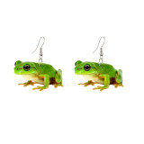 Acrylic frog printed earrings