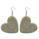 10 styles love resin five-pointed star pattern stainless steel Painted Heart earrings