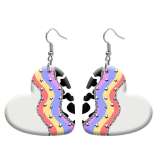 10 styles love resin Pretty  pattern stainless steel Painted Heart earrings