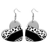 10 styles love resin Pretty  pattern stainless steel Painted Heart earrings