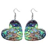 10 styles love resin Green  pattern stainless steel Painted Heart earrings