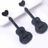 Acrylic guitar music festival earrings