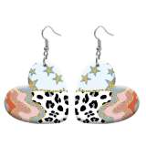 10 styles love resin Pretty  pattern stainless steel Painted Heart earrings