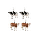 Printed Acrylic Cow Earrings