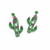 Acrylic flower cactus earrings