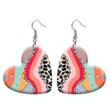 10 styles love resin Pretty  pattern stainless steel Painted Heart earrings