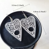 Transparent acrylic carved earrings