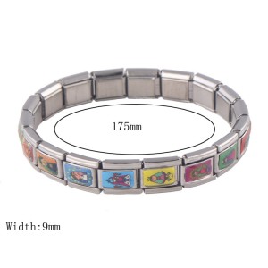Stainless steel Virgin Mary elastic bracelet