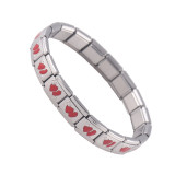 Stainless steel love elastic bracelet