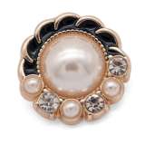 25 styles 20MM love flower metal Pearl Rhinestones snap button charms
