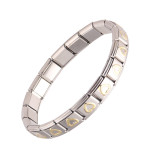 Stainless steel love elastic bracelet
