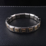 Stainless steel butterfly elastic bracelet